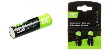 AKU AKU-AA-2600/GC*P2 1,2 V Ni-MH HR6, AA roheline element AKU AKU-AA-2600/GC*P2 1,2 V Ni-MH HR6, AA roheline element